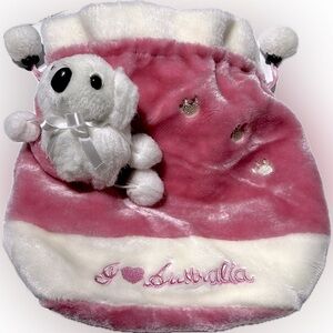 Bucket backpack bag EUC “I 🩷 Australia”